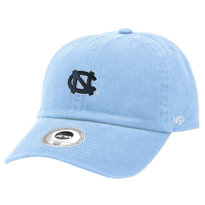 North Carolina Tar Heels USL NCAA Small Logo Strapback Hat – Light Blue