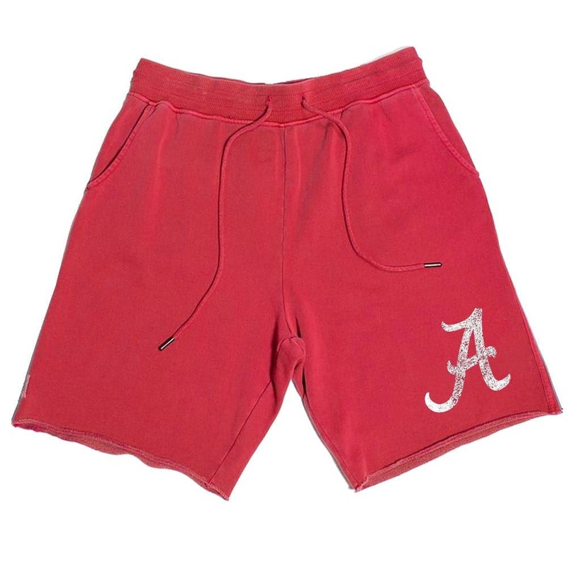 Alabama Crimson Tide USL NCAA Raw Edge Sweat Shorts – Faded Red