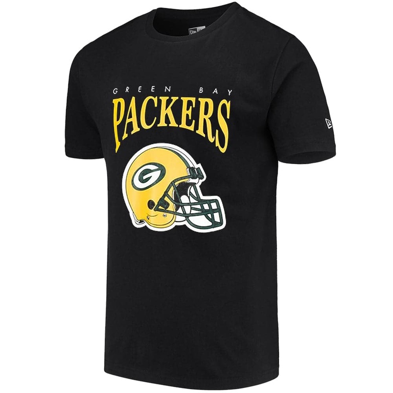 Green Bay Packers New Era NFL Helmet Arch T-Shirt – Black