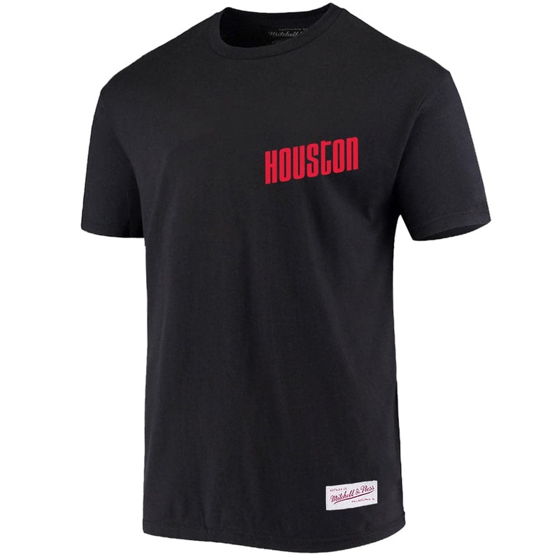 Houston Rockets Mitchell & Ness NBA HWC Retro Repeat T-Shirt – Black