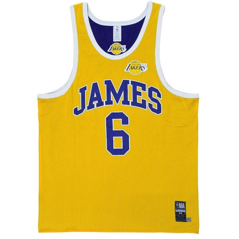 LeBron James Los Angeles Lakers NBA Essentials Reversible Mesh Tank – Gold/Purple