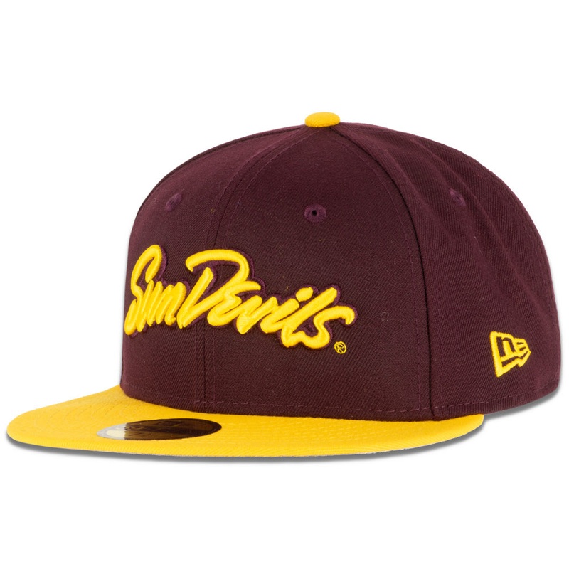 NCAA Arizona State Sun Devils New Era Two-Tone Script 59FIFTY Fitted Hat