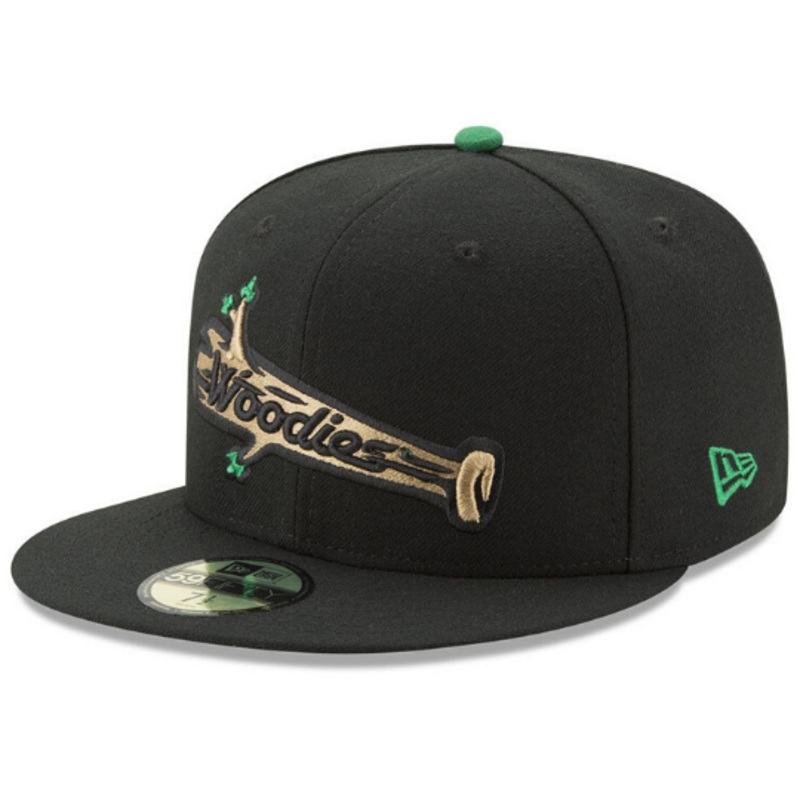 New Era Black Down East Wood Ducks AC 59Fifty Fitted Hat