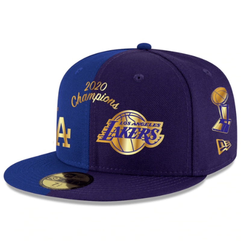 New Era Los Angeles 2020 Dual Champions Split 59FIFTY Fitted Hat