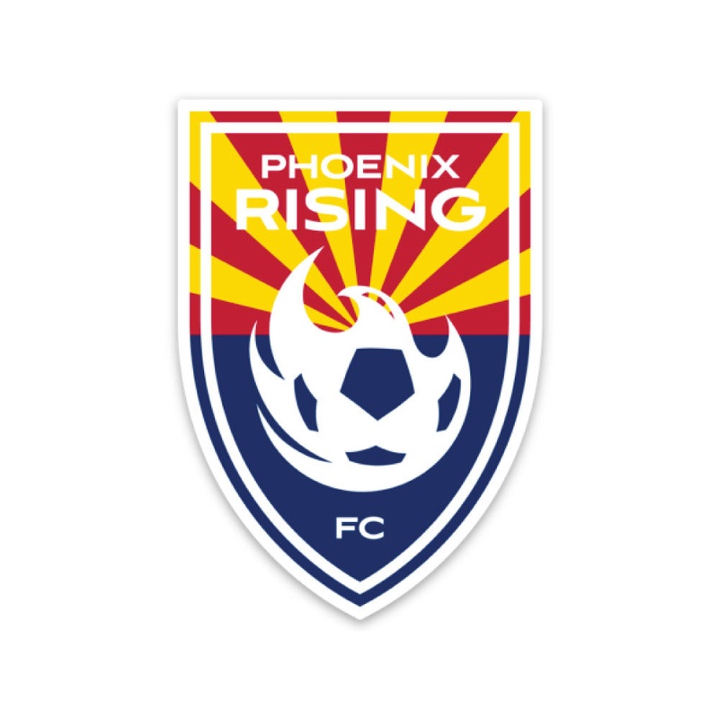 Phoenix Rising State Flag Shield 2″ Sticker