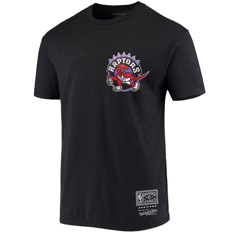 Toronto Raptors Mitchell & Ness NBA Retro Repeat T-Shirt – Black