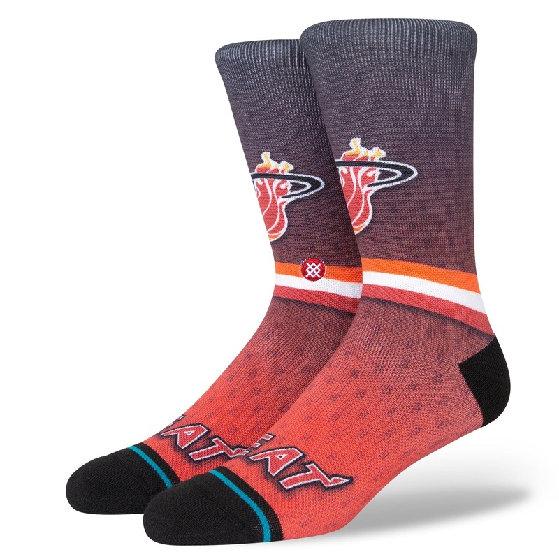 Miami Heat Stance NBA HWC Logo Fader Crew Socks – Black