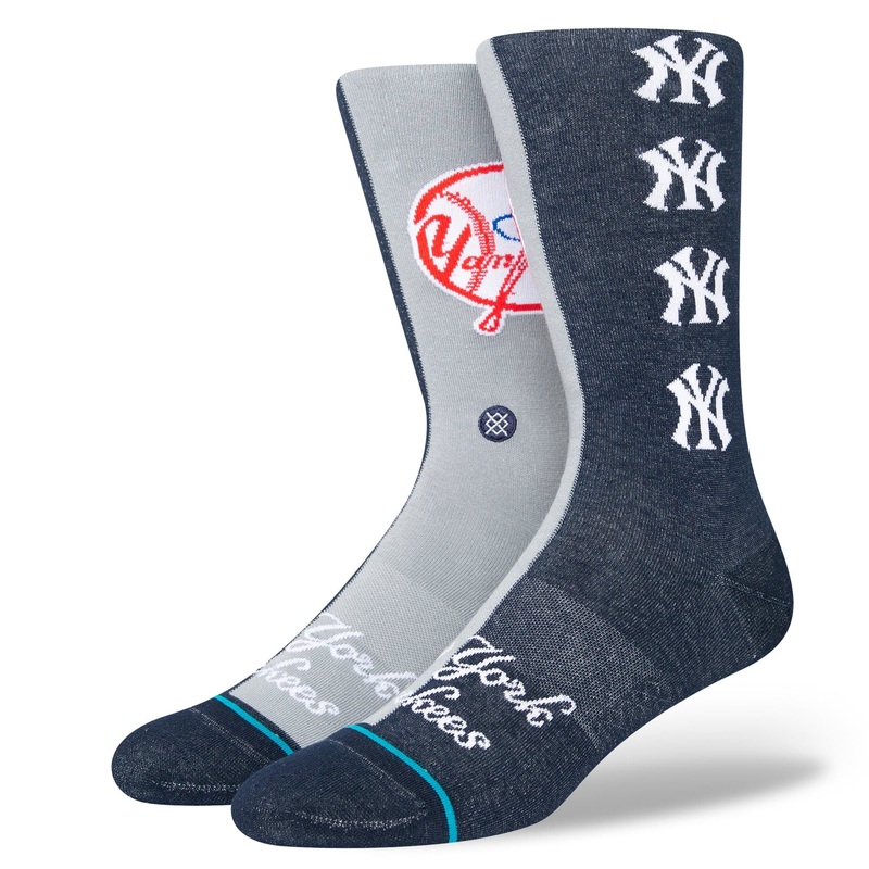 New York Yankees Stance MLB Grey Split Crew Socks – Navy