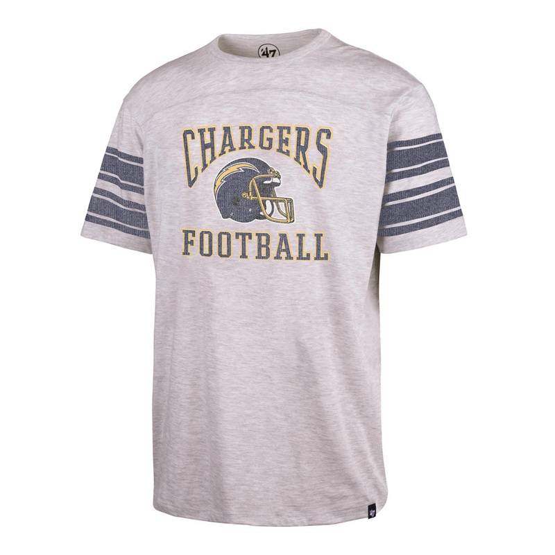 NFL Los Angeles Chargers ’47 Arena Arch Holyoke T-Shirt – Heather Gray