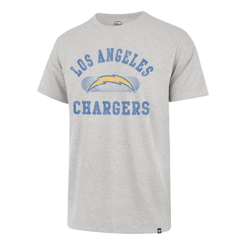 NFL Los Angeles Chargers ’47 Brisk Franklin T-Shirt – Heather Gray