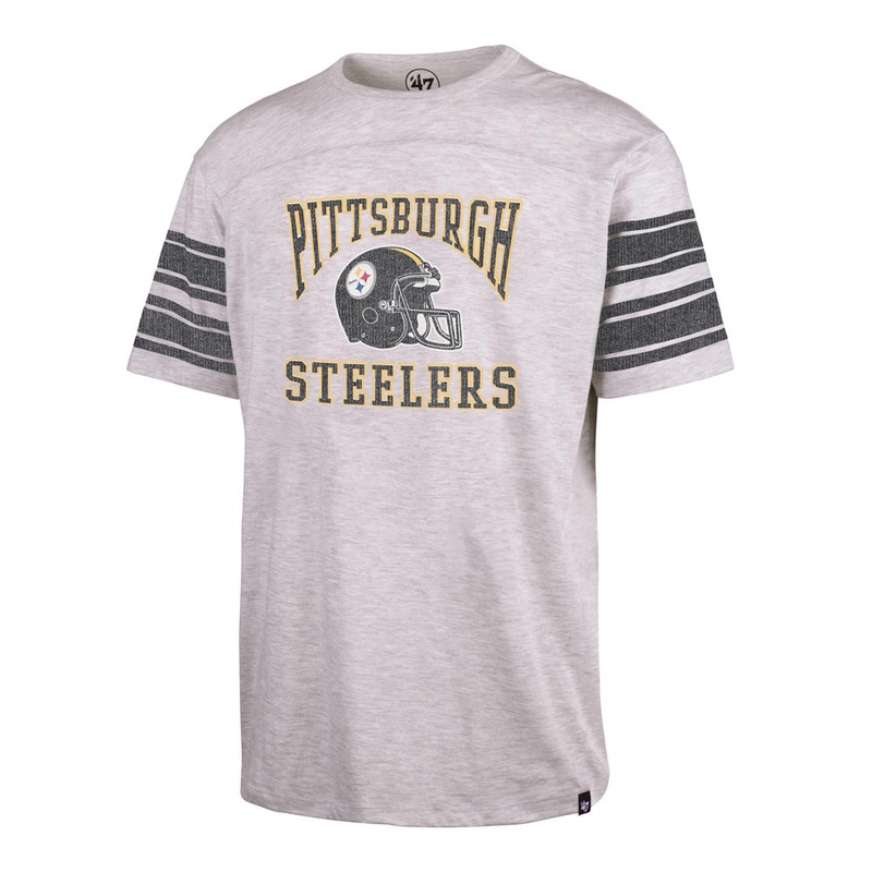NFL Pittsburgh Steelers ’47 Arena Arch Holyoke T-Shirt – Heather Gray