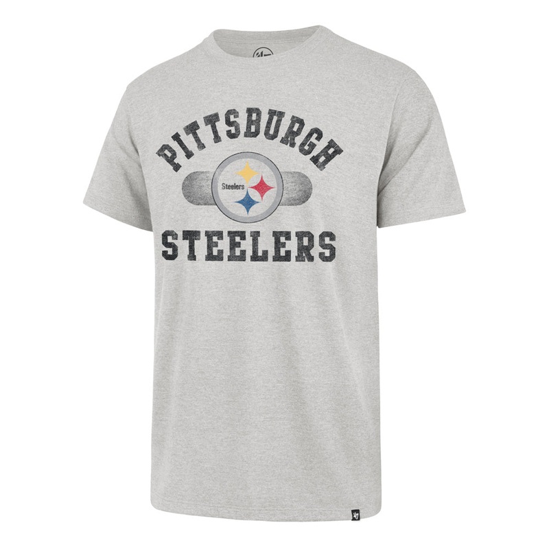 NFL Pittsburgh Steelers ’47 Brisk Franklin T-Shirt – Heather Gray