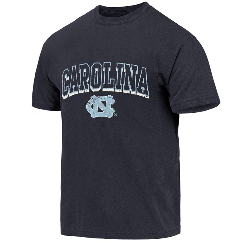 North Carolina Tar Heels Mitchell & Ness NCAA Keyline Vintage T-Shirt – Faded Black