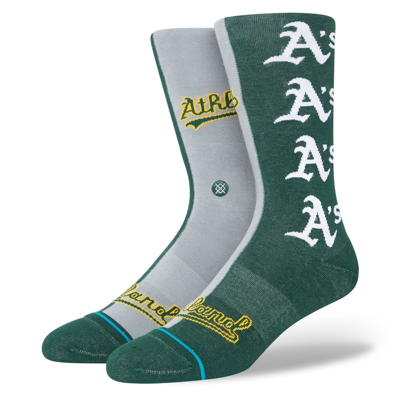 Oakland Athletics Stance MLB Grey Split Crew Socks – Green