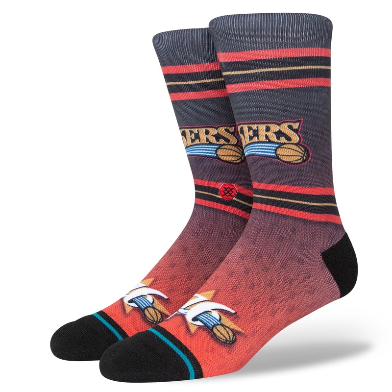 Philadelphia 76ers Stance NBA HWC Logo Fader Crew Socks – Black