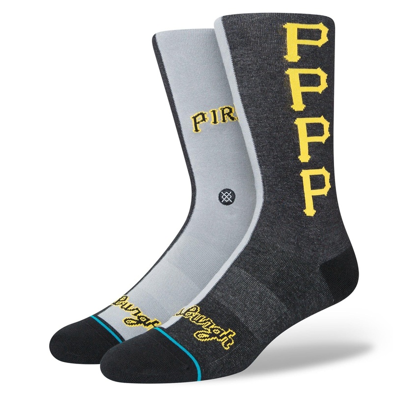 Pittsburgh Pirates Stance MLB Grey Split Crew Socks – Black