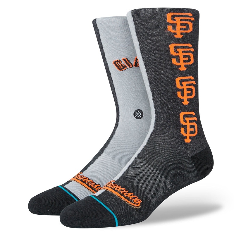 San Francisco Giants Stance MLB Grey Split Crew Socks – Black