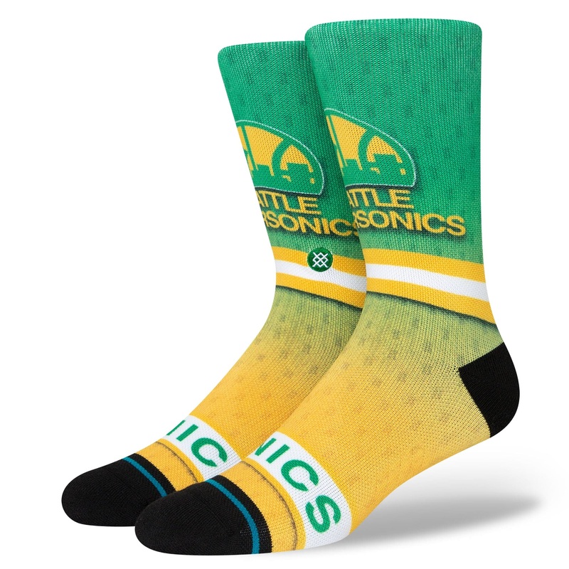 Seattle Supersonics Stance NBA HWC Logo Fader Crew Socks – Green