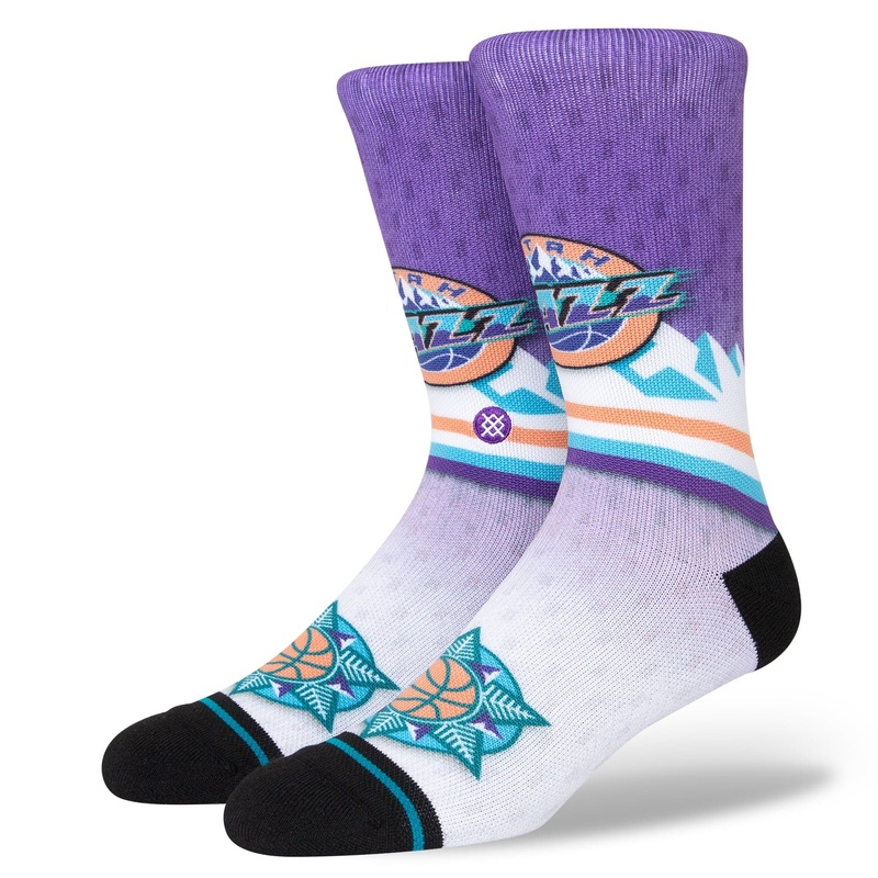 Utah Jazz Stance NBA HWC Logo Fader Crew Socks – Purple