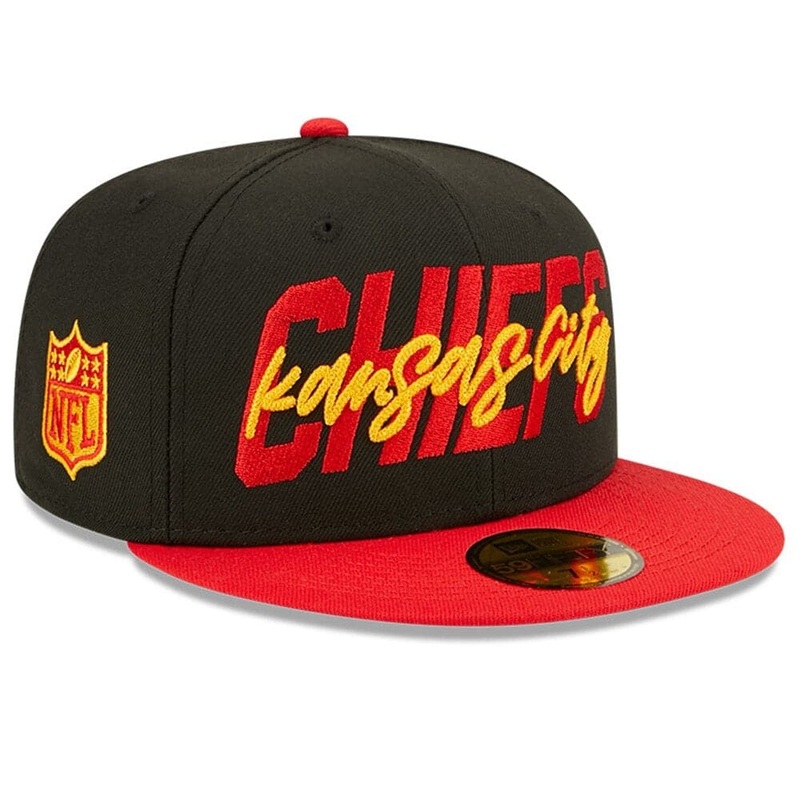 Kansas City Chiefs New Era NFL 2022 Draft On-Stage 59FIFTY Fitted Hat – Black