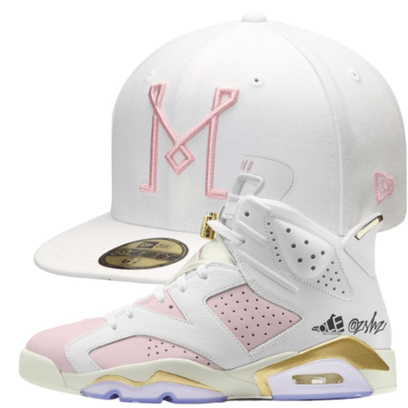 New Era Inter Miami CF Starting White/Pink Fitted Hat w/ WMNS Air Jordan 6