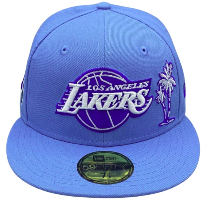 New Era LA Lakers Baby Blue Side Patch 59Fifty Fitted Hat
