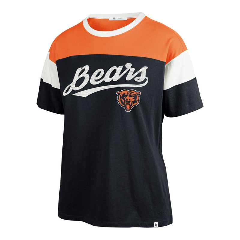 NFL Chicago Bears Women’s ’47 Breezy Time Off T-Shirt – Navy
