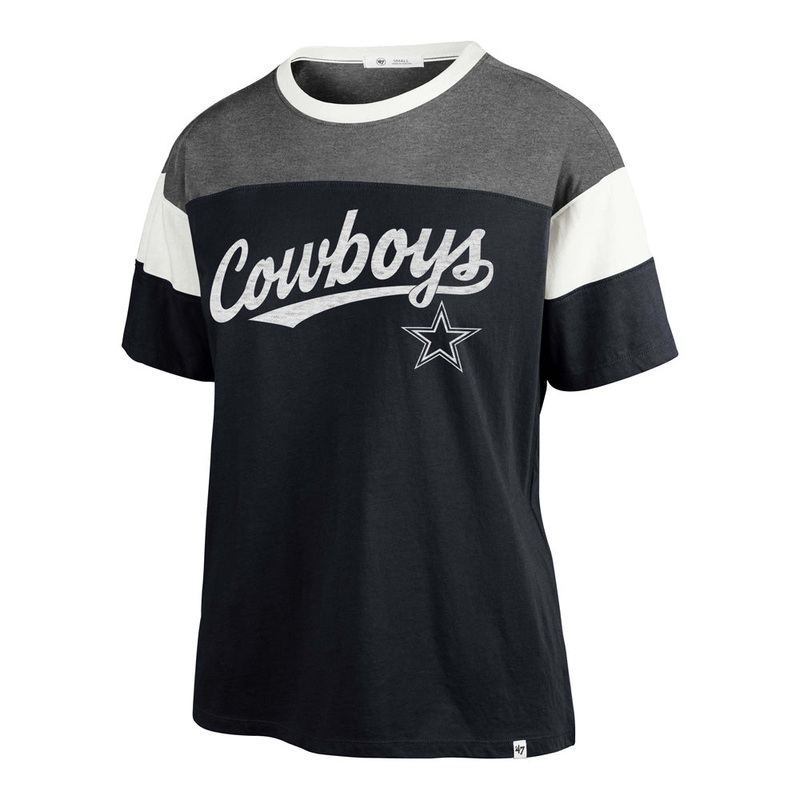 NFL Dallas Cowboys Women’s ’47 Breezy Time Off T-Shirt – Navy