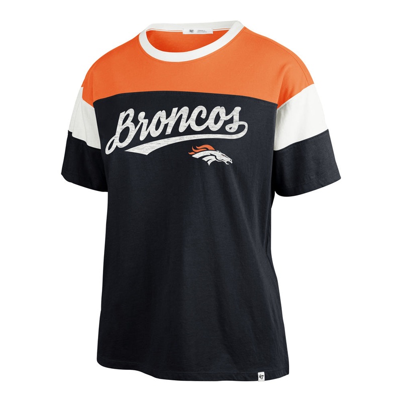 NFL Denver Broncos Women’s ’47 Breezy Time Off T-Shirt – Navy