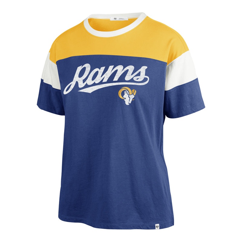 NFL Los Angeles Rams Women’s ’47 Breezy Time Off T-Shirt – Blue