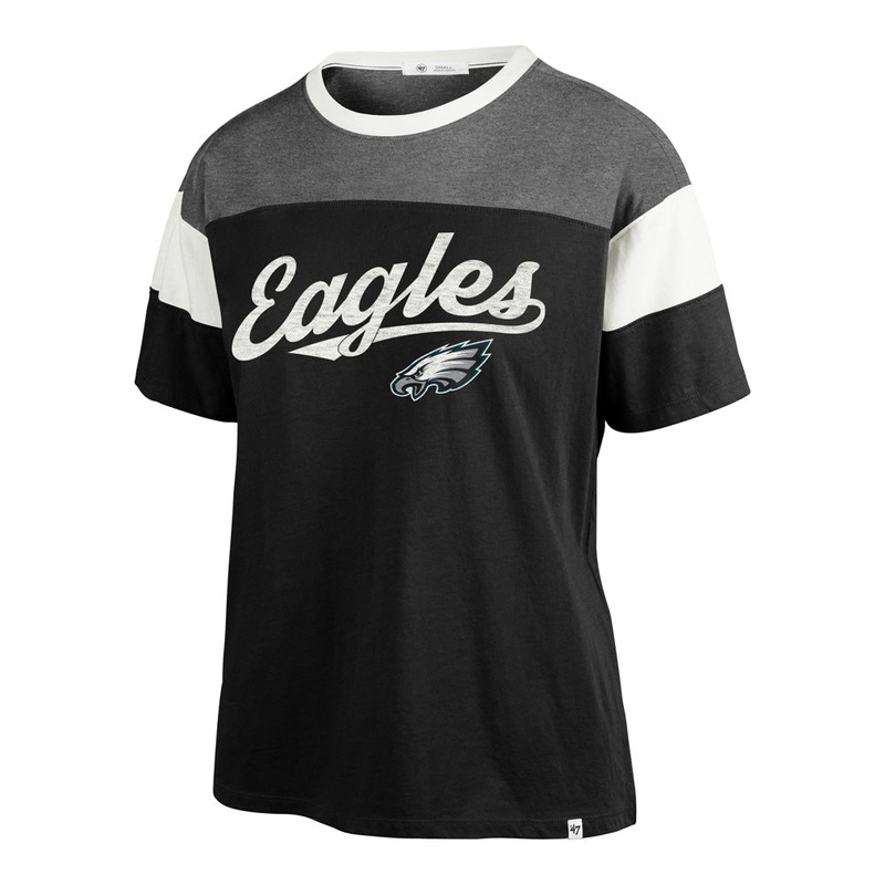 NFL Philadelphia Eagles Women’s ’47 Breezy Time Off T-Shirt – Black