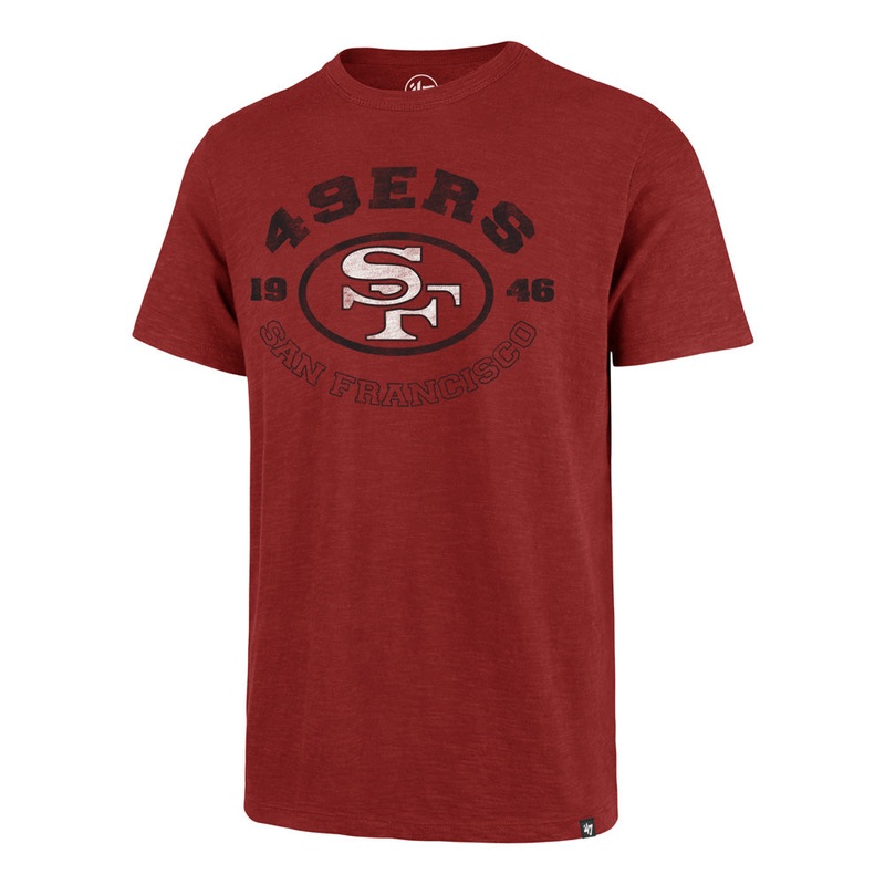 NFL San Francisco 49ers ’47 Top Off Scrum T-Shirt – Red