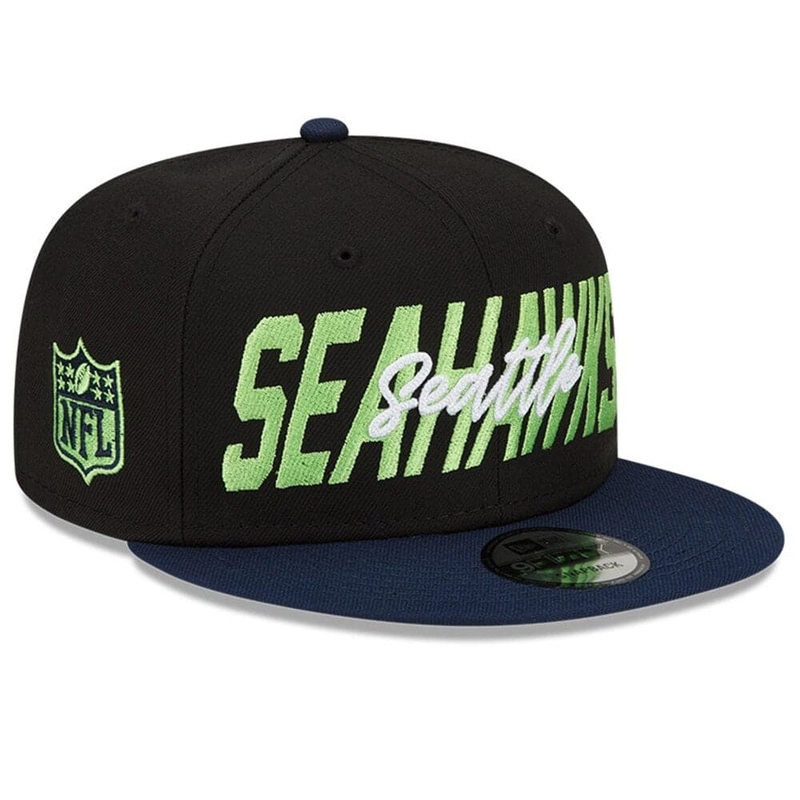 Seattle Seahawks New Era NFL 2022 Draft On-Stage 9FIFTY Snapback Hat – Black