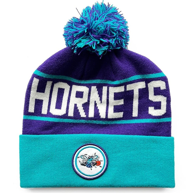 Charlotte Hornets Mitchell & Ness NBA HWC Colour Knit Beanie – Teal