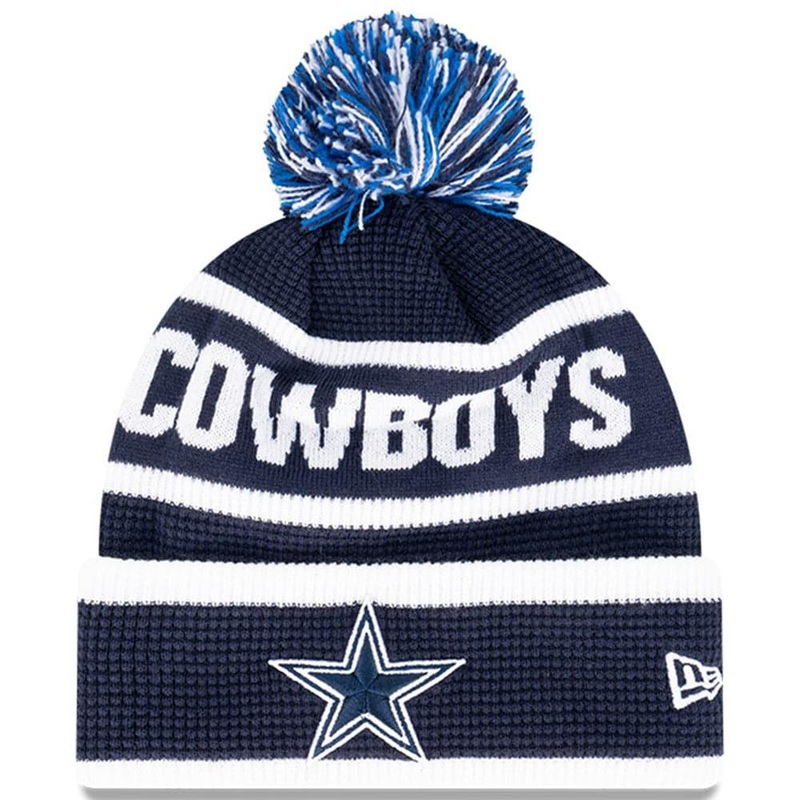 Dallas Cowboys New Era NFL Wordmark Waffle Knit Beanie – Navy