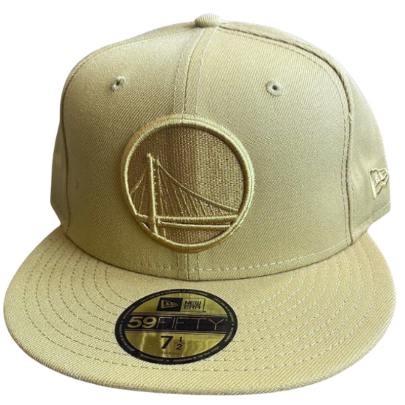 New Era Golden State Warriors Tan 59Fifty Fitted Hat
