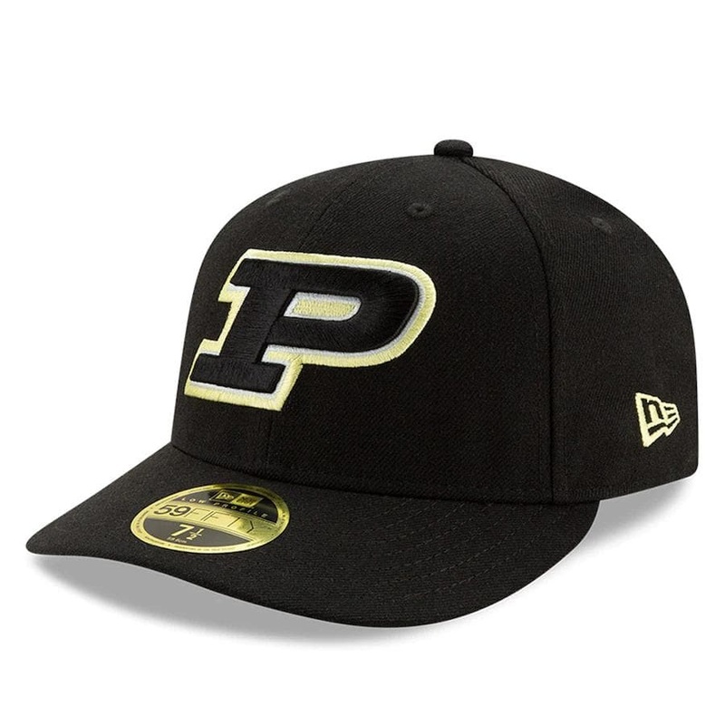 New Era Purdue Boilermakers Black Basic Low Profile 59FIFTY Fitted Hat