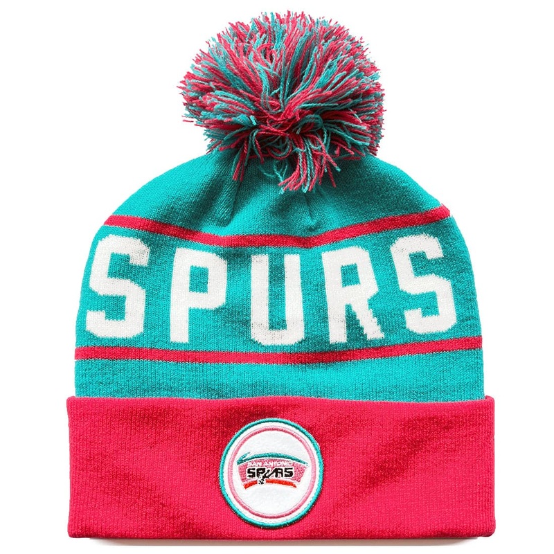 San Antonio Spurs Mitchell & Ness NBA HWC Colour Knit Beanie – Teal