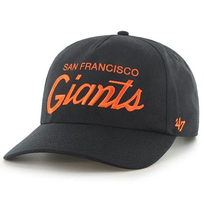 San Francisco Giants ’47 MLB Nantasket Script Pre-Curved Snapback Hat – Black