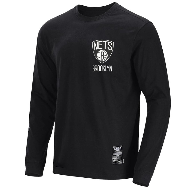 Brooklyn Nets NBA Essentials Team Flip Long Sleeve T-Shirt – Black