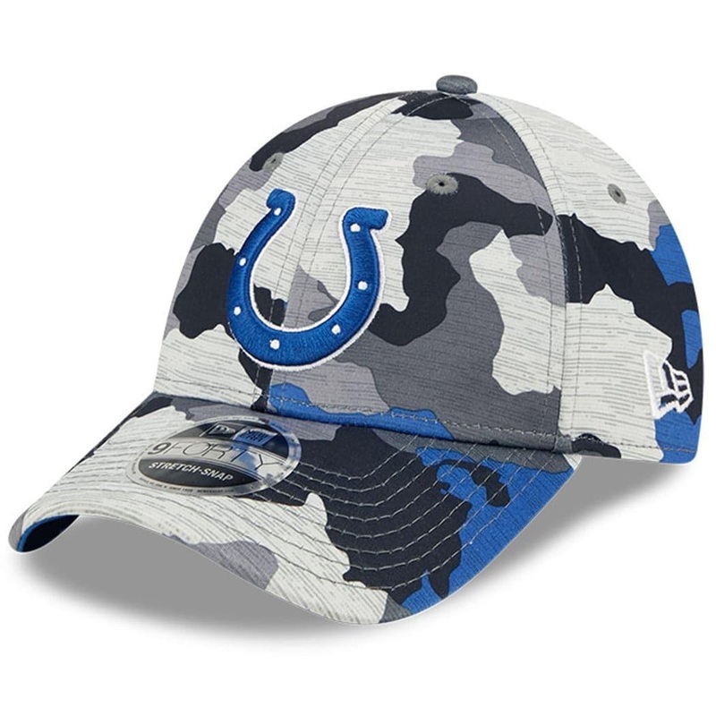 Indianapolis Colts New Era NFL 22 Training Camp 9FORTY Stretch Snap Hat – Camo