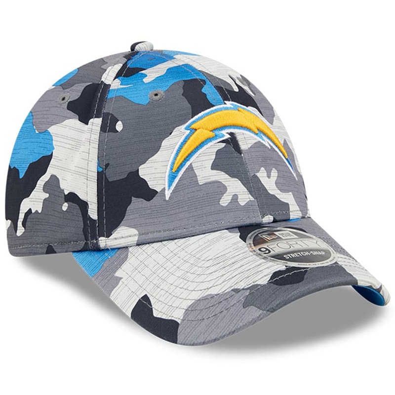 Los Angeles Chargers New Era NFL 22 Training Camp 9FORTY Stretch Snap Hat – Camo
