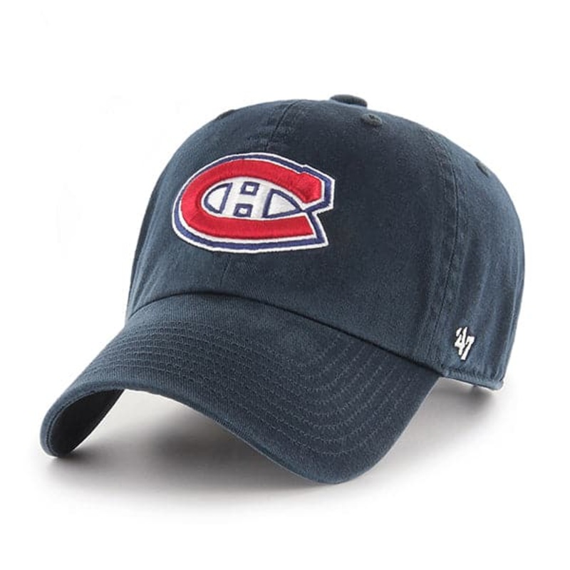 Montreal Canadiens Navy ’47 NHL Team Clean Up Strapback Hat – Navy