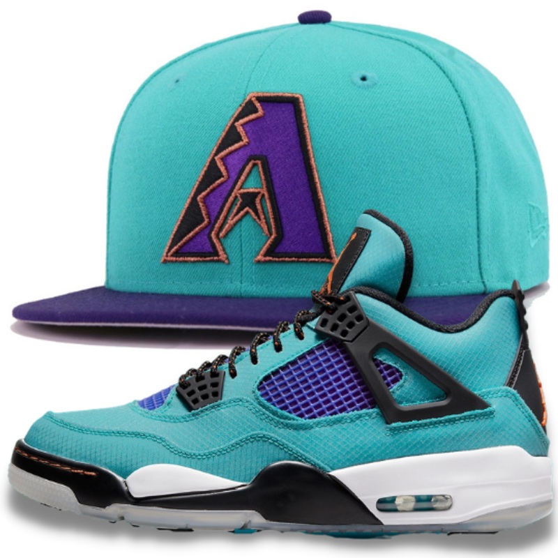 New Era Arizona Diamondbacks Teal & Purple Fitted Hat w/ Air Jordan G “ACG” Matching Sneakers
