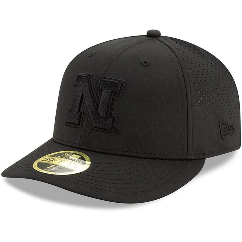 New Era Nebraska Huskers Black on Black Low Profile 59FIFTY Fitted Hat