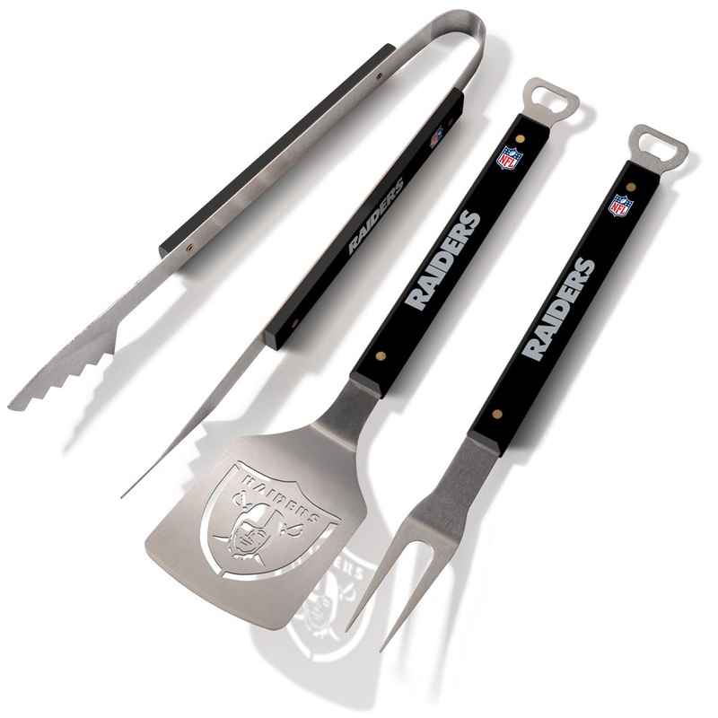 NFL Las Vegas Raiders YouTheFan Spirit Series 3-Piece BBQ Set