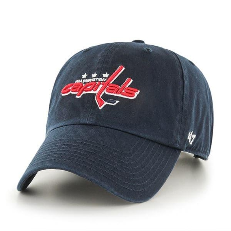 Washington Capitals Navy ’47 NHL Team Clean Up Strapback Hat – Navy