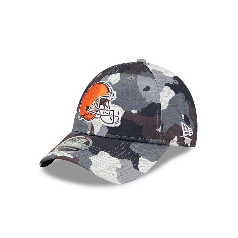 Youths Cleveland Browns New Era NFL 22 Training Camp 9FORTY Stretch Snap Hat – Camo