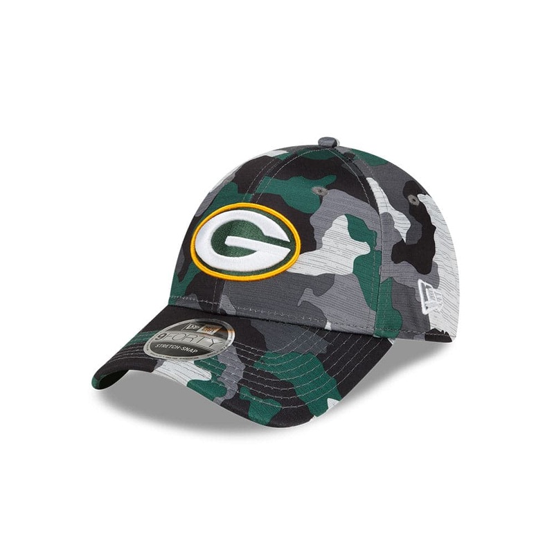 Youths Green Bay Packers New Era NFL 22 Training Camp 9FORTY Stretch Snap Hat – Camo