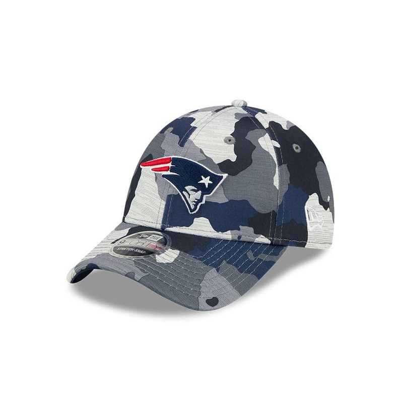 Youths New England Patriots New Era NFL 22 Training Camp 9FORTY Stretch Snap Hat – Camo